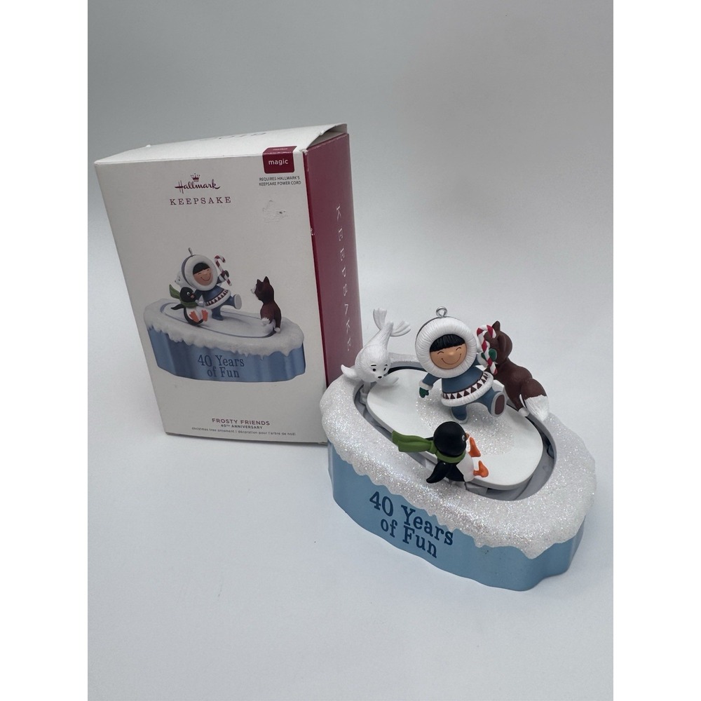 Hallmark Keepsake Ornament 2019 Frosty Friends 40th Anniversary magic movement